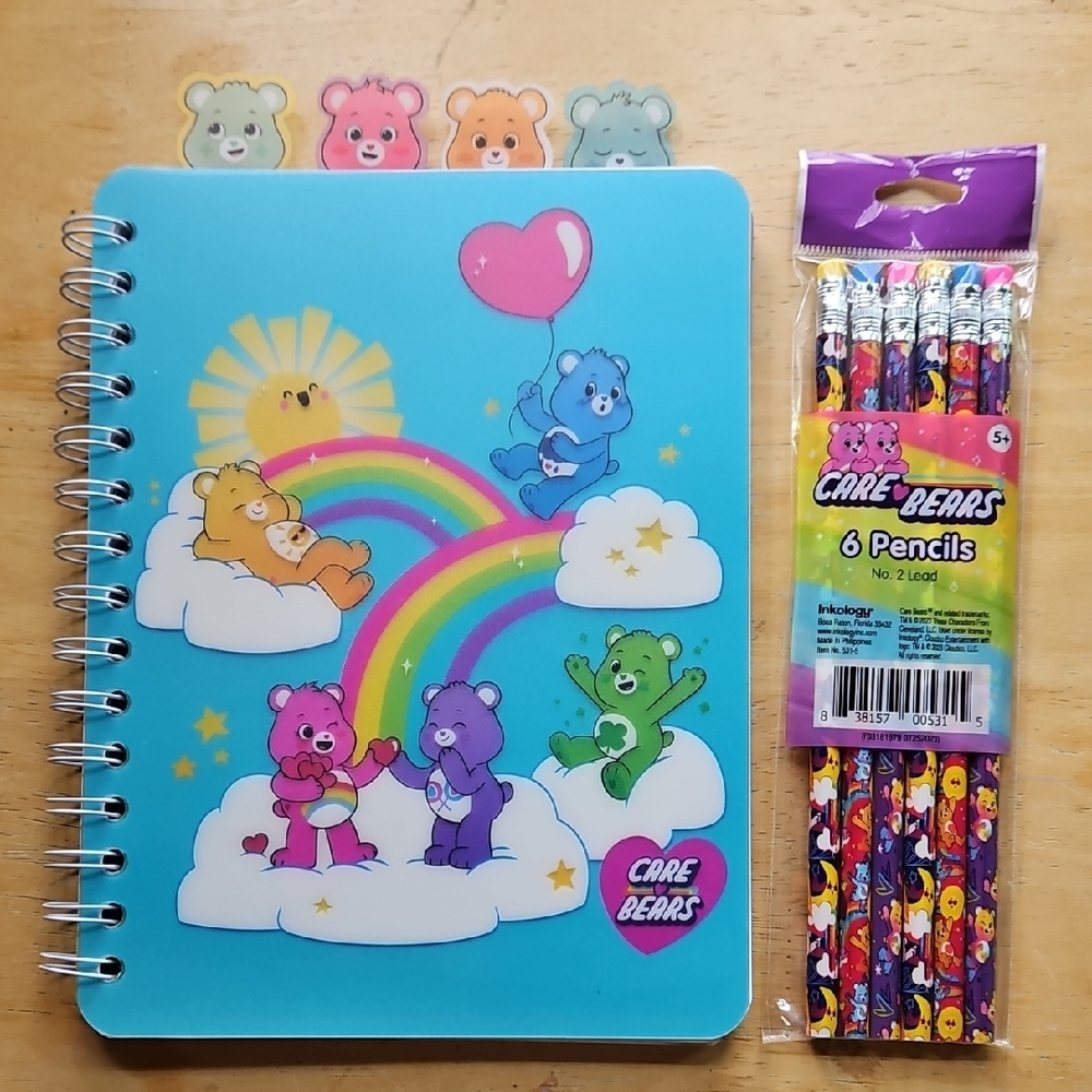 Care Bears Blue Spiral Journal